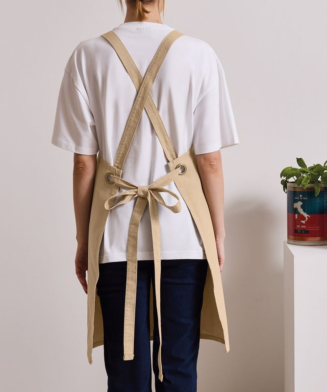 Barista bröstförkläde med korsrygg P129