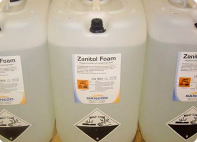 Sanego Zanitol Foam surt högskummande rengöringsmedel 12 kilo dunk 10006