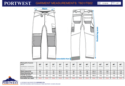 Portwest PW3 Servicebyxa T601
