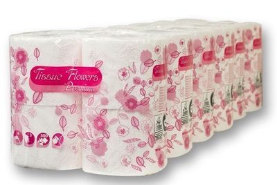 Toalettpapper Premium Tissue Flowers 3-lagers lättparfymerat