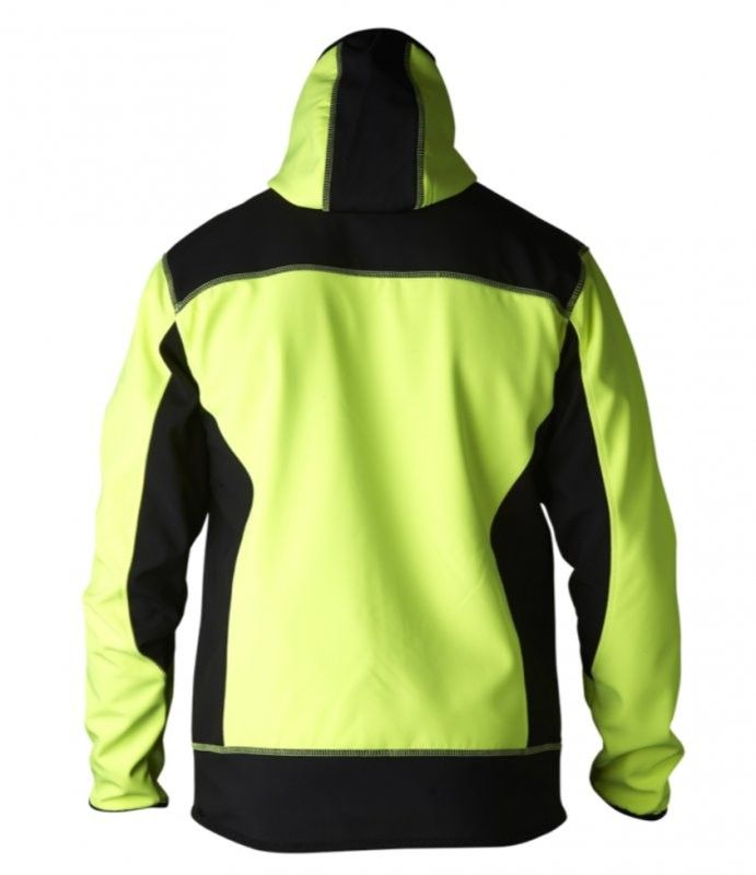 Grounded Softshell Hoodjacka varsel svart/gul  7710