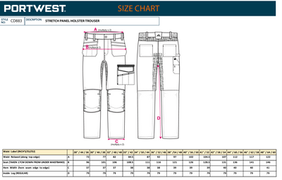 Portwest Stretch Hantverksbyxa CD883 - WX2