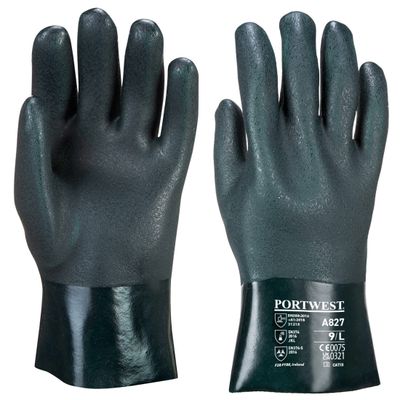 Portwest Dubbeldoppad PVC Kraghandske 27cm A827