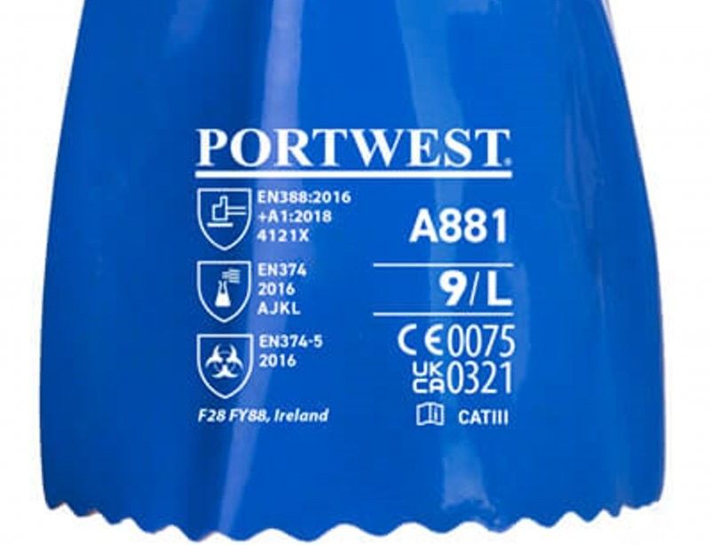 Portwest A881 Marine Ultra PVC Kemhandske