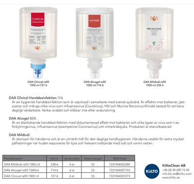 DAX SMART touchfree dispenser 1000ml AD149