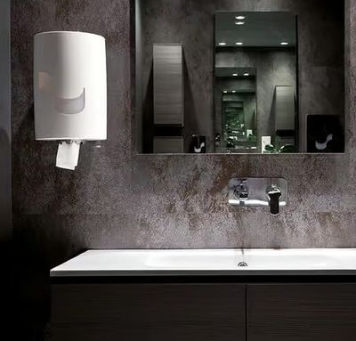 Duo vit Dispenser torkpapper Minitork & Mellantork