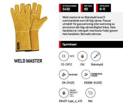 Gloves Svetshandske Weldmaster 5430 