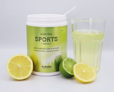 Aurora Sportdryck citron/lime 500 gram glukoser vitaminberikad mineraler