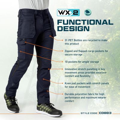 Portwest Stretch Hantverksbyxa CD883 - WX2