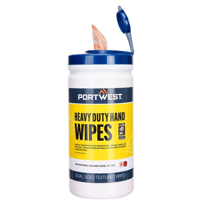 Portwest IW30 Heavy Duty Hand Wipes (50 Wipes)