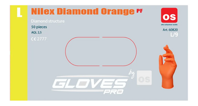 Nilex Diamond Orange engångshandske nitril 60820