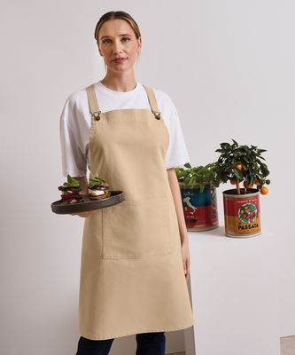 Barista bröstförkläde med korsrygg P129