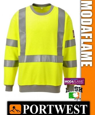 Portwest FR72 Flamresistent Antistatisk HiVis Sweatshirt