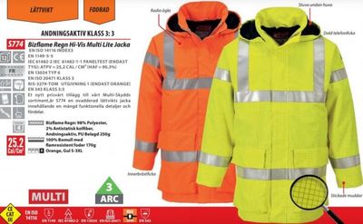 Portwest S774 Regn HiVis Multi Lite Jacka 