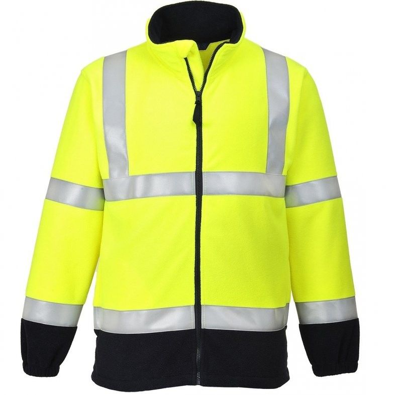 Portwest FR31 Flam Resistent HiVis Fleecejacka Gul/Marin