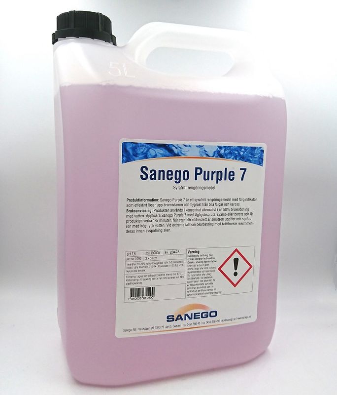 Sanego Purple 7 Neutral syrafri flygrost tågrost broms & fälgrengöring