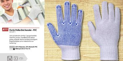 Portwest A111 Fortis Polka PVC-Dot handske