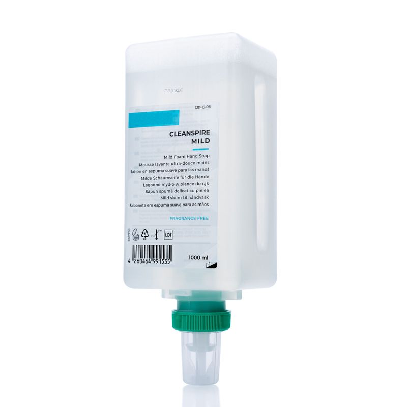 CLEANSPIRE MILD Denali-M Oparfymerad skumtvål 1000 ml för manuell dispenser 1211-10-06