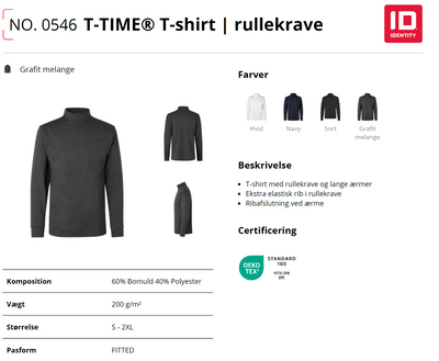 T-TIME® T-shirt med polokrage 0546