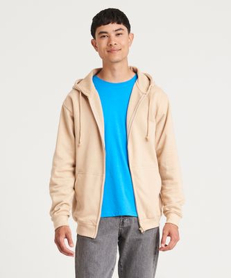 Hoodjacka 80% bomull fullzip JH050