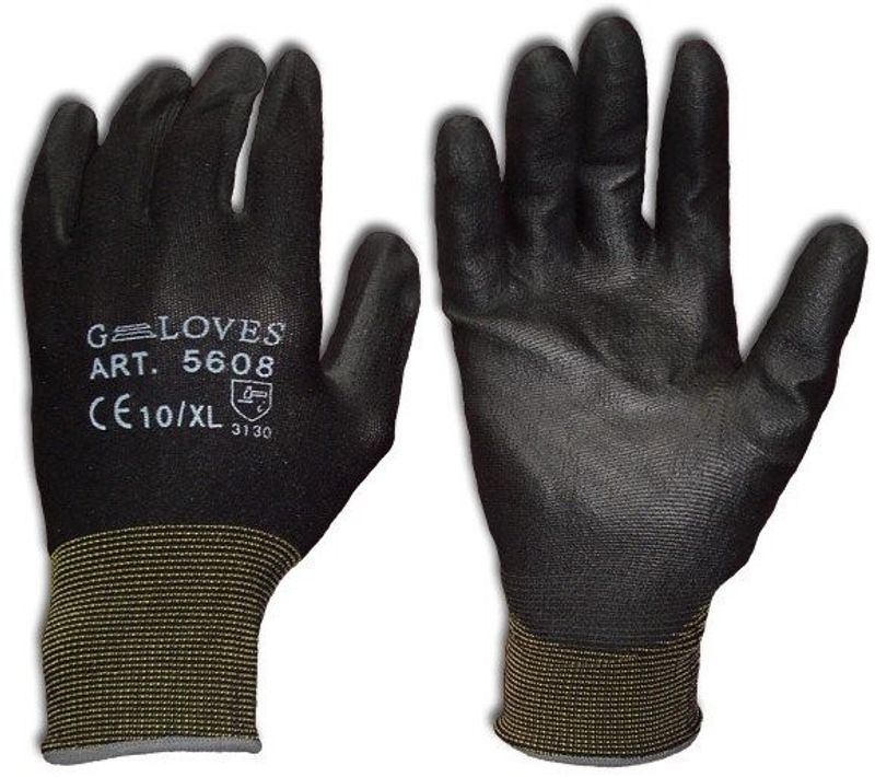 Gloves Grips Air PU-doppad Svart Monteringshandske