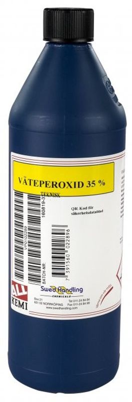 Väteperoxid 35% 1 liter flaska