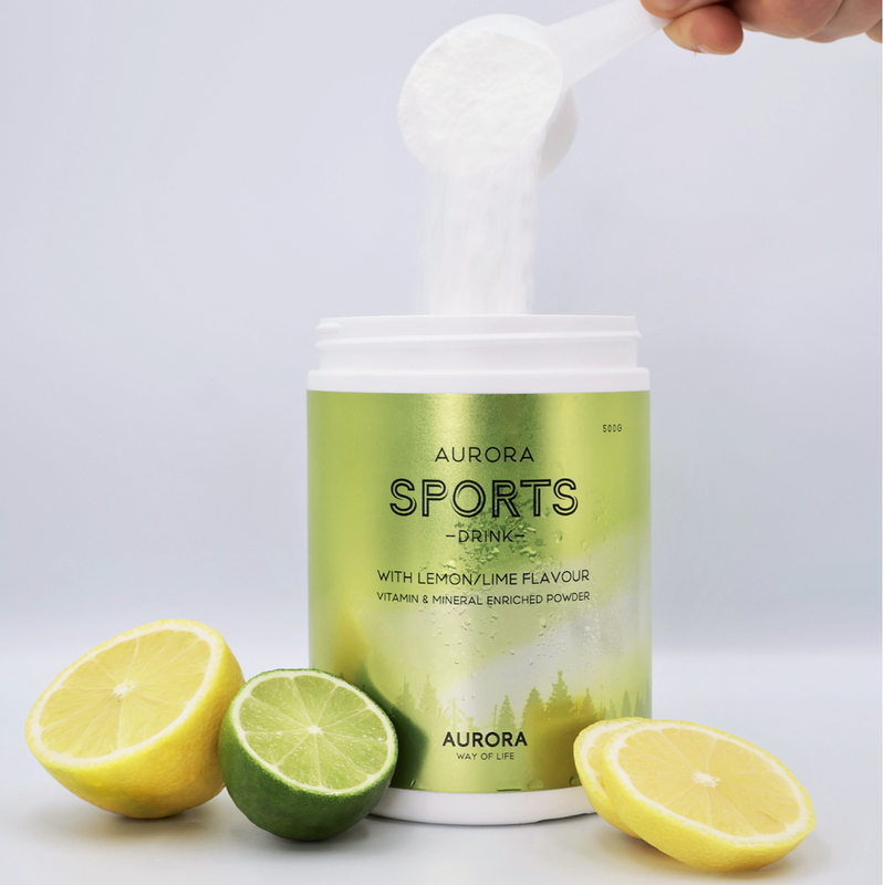 Aurora Sportdryck citron/lime 500 gram glukoser vitaminberikad mineraler
