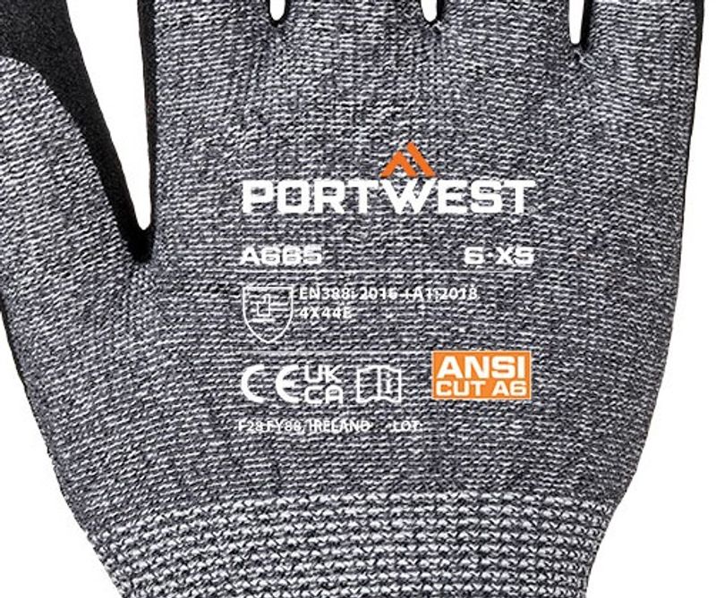 Portwest VHR Avancerad skärskyddshandske nivå E A665