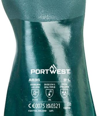 Dubbel Doppad PVC Kraghandske 35cm Grön A835