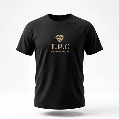 Svart T-shirt | Beige brodyr