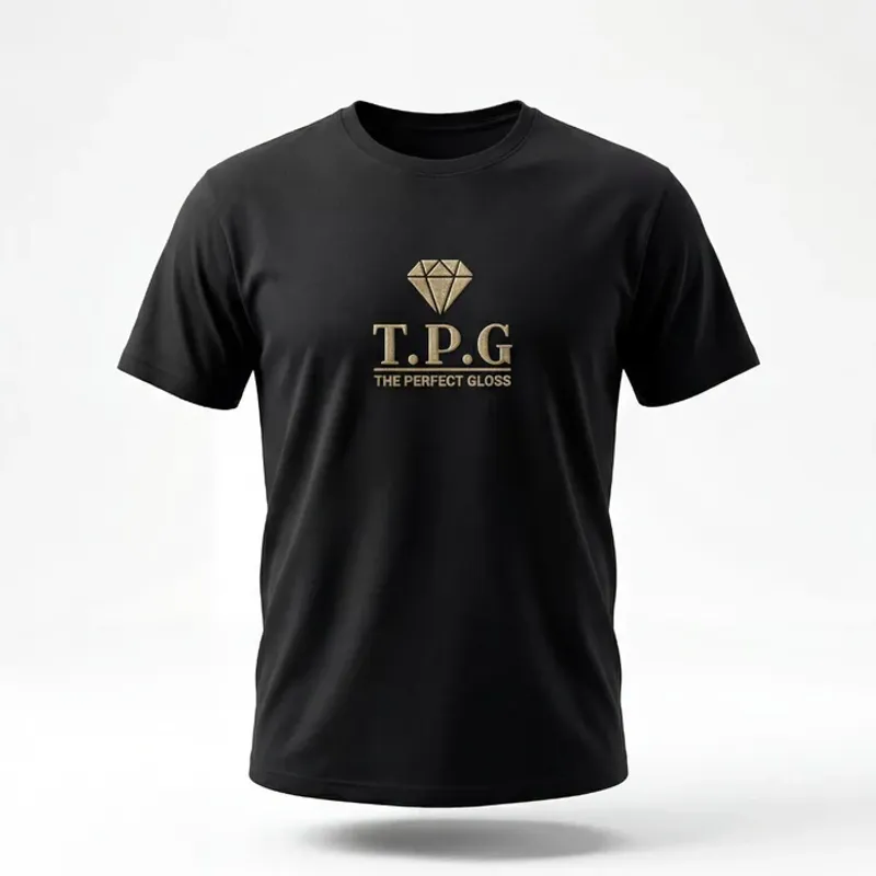 Svart T-shirt | Beige brodyr