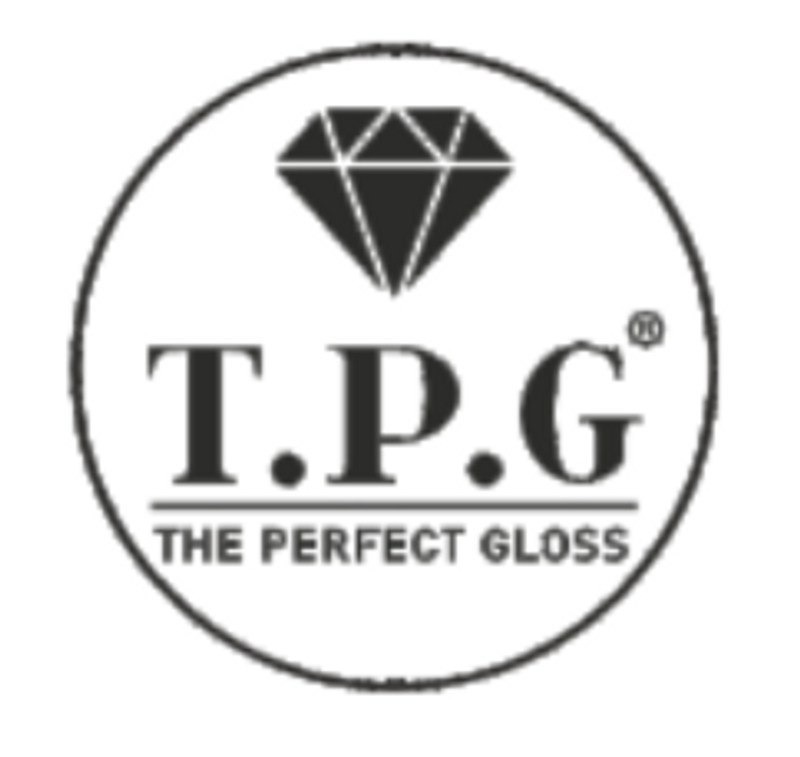 The Perfect Gloss – Rund Dekal (70 mm, vit på transparent folie)