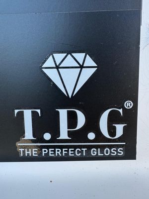TPG Logo Dekal – Svart/Vit 100mm×90mm