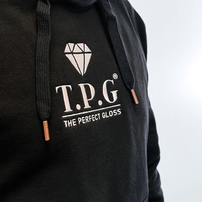 Hoodie TPG Svart | Beige brodyr