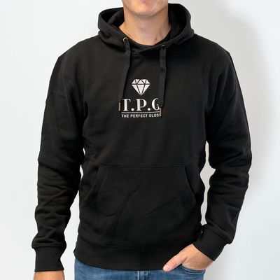 Hoodie TPG Svart | Beige brodyr