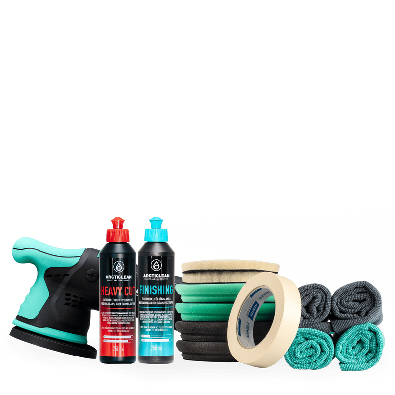 Polerpaket - oscillerande polermaskin 15/125 mm + 150mm