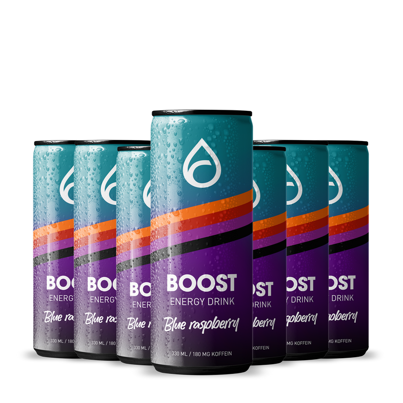 BOOST - Blue Raspberry Energy Drink (Helt flak)