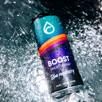 BOOST - Blue Raspberry Energy Drink (Helt flak)