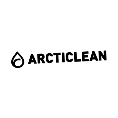 Arcticlean - Sticker utskuren vit/svart, 25 cm