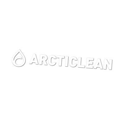 Arcticlean - Sticker utskuren vit/svart, 25 cm