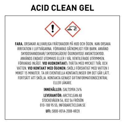 Acid clean gel