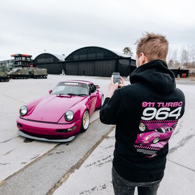 Porsche 964 Rubystone red hoodie - S-3XL
