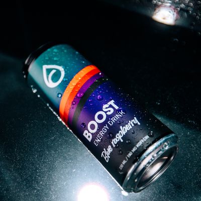 BOOST - Blue Raspberry Energy Drink (Helt flak)