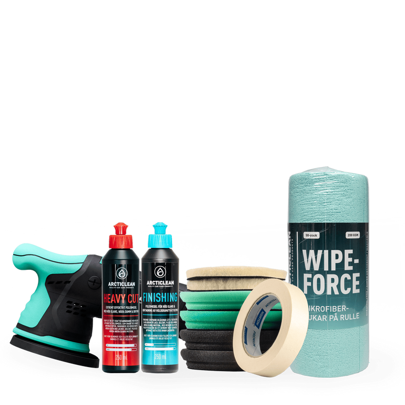 Polerpaket - oscillerande polermaskin 15/125 mm + 150mm