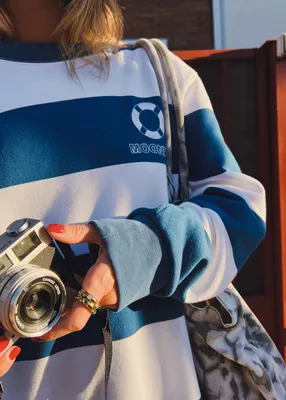 Premium sweatshirt Lifeguard – blå/vit