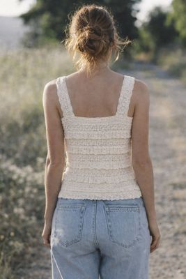 Ecru crochet top