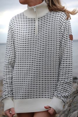 Fiskartröja offwhite i nordisk lusekoftestil