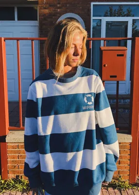 Premium sweatshirt Lifeguard – blå/vit