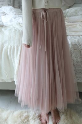 Gammelrosa ballerinakjol i tyll