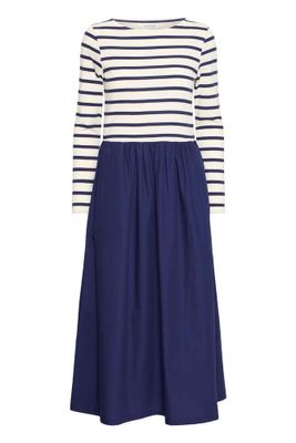 Randig klänning i skärgårdsblått